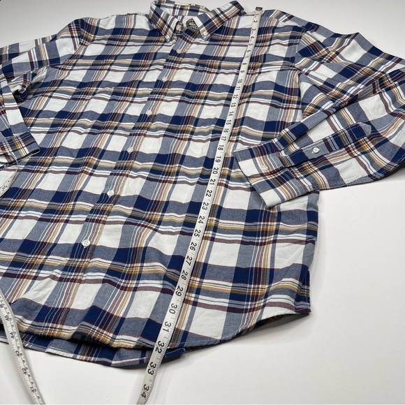 Old Navy Shirt Button Plaid Oxford Cotton Slim Fit Gorp Outdoor Hiking Western - Picture 8 of 11